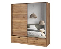 Wardrobe BETA Helvetia 180 cm, mauvella oak