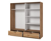 Wardrobe BETA Helvetia 180 cm, mauvella oak