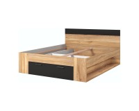 Кровать BETA Helvetia 160×200 см, дуб мовелла
