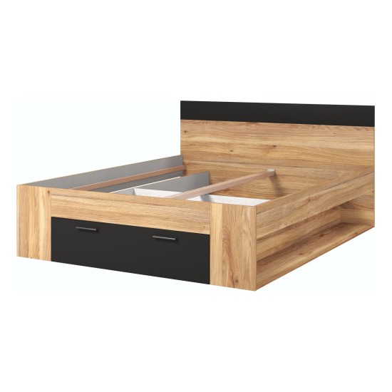 Кровать BETA Helvetia 160×200 см, дуб мовелла
