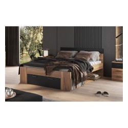 Кровать BETA Helvetia 160×200 см, дуб мовелла