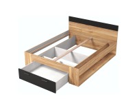 Кровать BETA Helvetia 160×200 см, дуб мовелла