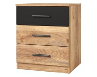 Bedside table BETA Helvetia 46 cm, mauvella oak