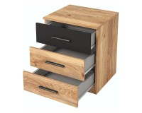 Bedside table BETA Helvetia 46 cm, mauvella oak