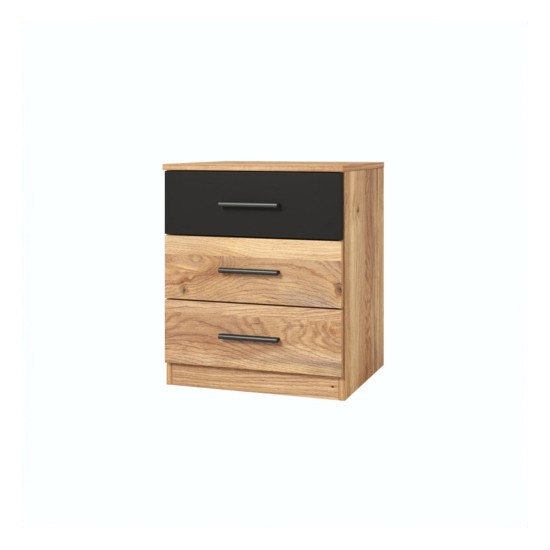 Bedside table BETA Helvetia 46 cm, mauvella oak