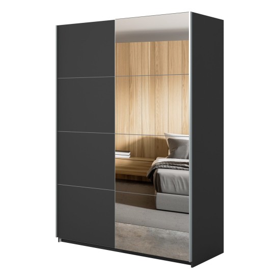 Wardrobe BETA Helvetia 150 cm, black