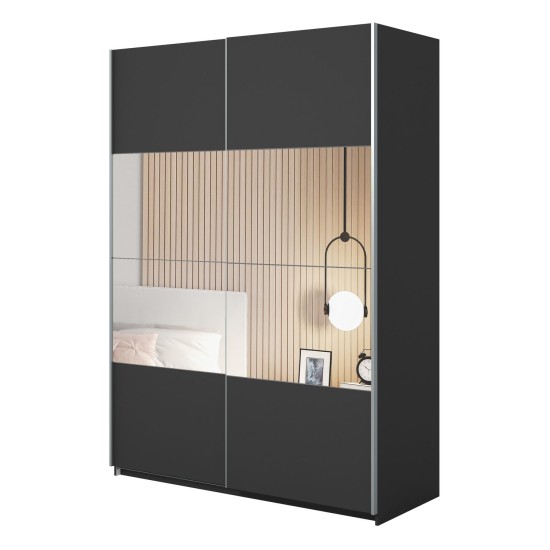 Wardrobe BETA Helvetia 150 cm, black