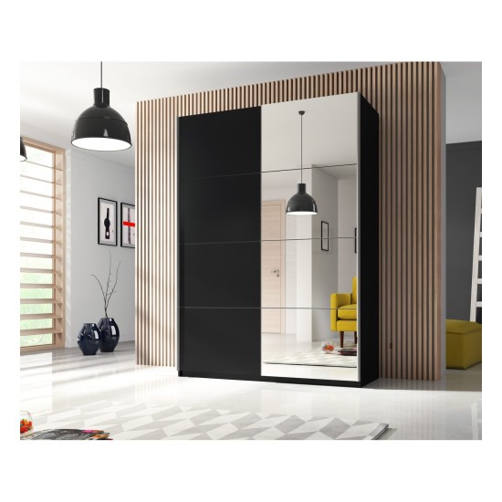 Wardrobe BETA Helvetia 120 cm, black