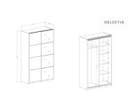 Шкаф BETA Helvetia 120 см, чёрный Шкаф BETA Helvetia 120 см, чёрный