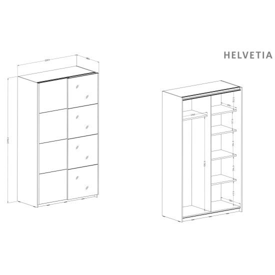 Шкаф BETA Helvetia 120 см, чёрный Шкаф BETA Helvetia 120 см, чёрный