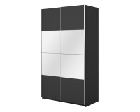 Wardrobe BETA Helvetia 120 cm, black
