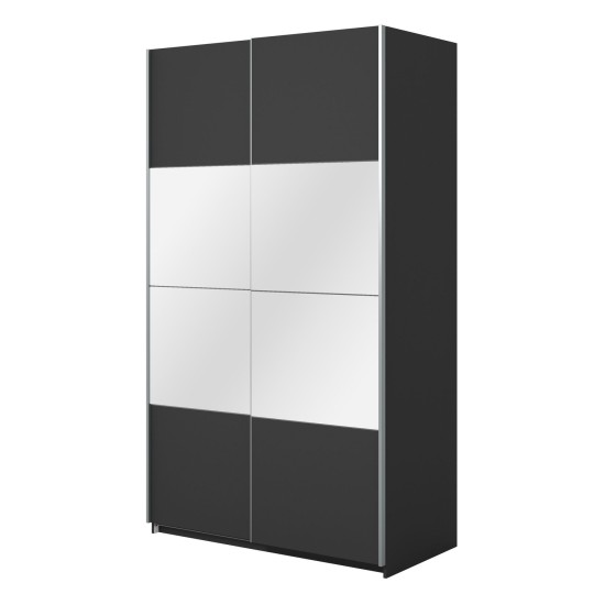 Wardrobe BETA Helvetia 120 cm, black