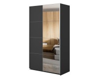 Wardrobe BETA Helvetia 120 cm, black