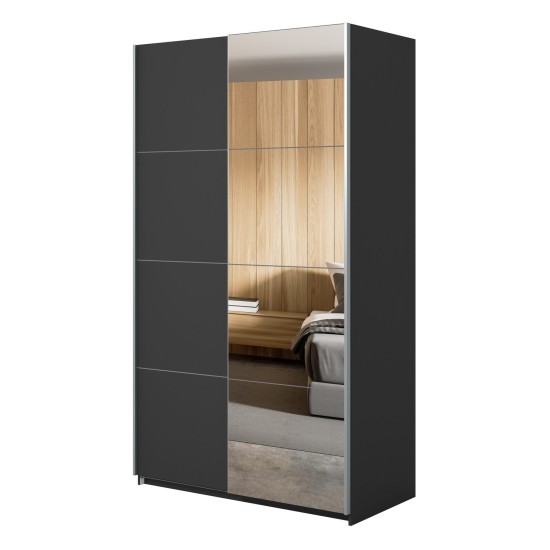 Wardrobe BETA Helvetia 120 cm, black