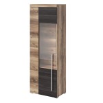Display cabinet ROGER 55 cm, satin nussbaum, left