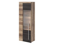 Display cabinet ROGER 55 cm, satin nussbaum, left