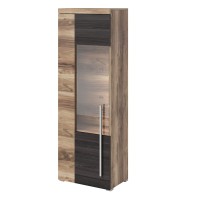 Display cabinet ROGER 55 cm, satin nussbaum, left