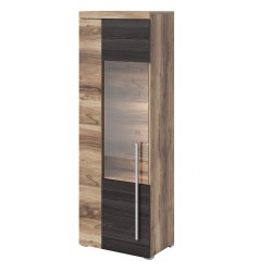 Display cabinet ROGER 55 cm, satin nussbaum, left