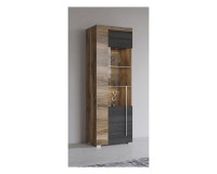 Display cabinet ROGER 55 cm, satin nussbaum, left