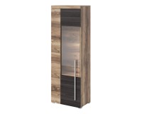 Display cabinet ROGER 55 cm, satin nussbaum, left