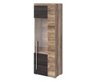 Display cabinet ROGER 55 cm, satin nussbaum, right