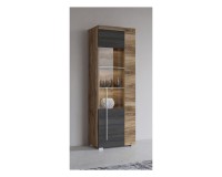 Display cabinet ROGER 55 cm, satin nussbaum, right