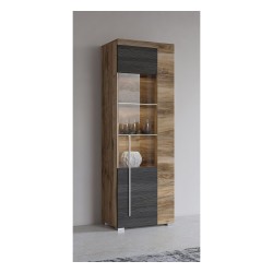 Display cabinet ROGER 55 cm, satin nussbaum, right