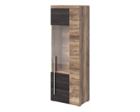 Display cabinet ROGER 55 cm, satin nussbaum, right