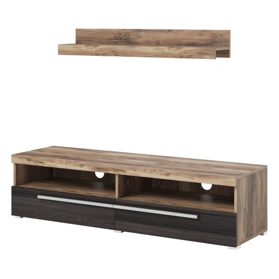 TV unit ROGER 140 cm, satin nussbaum
