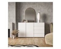 Chest of drawers ASYMETRIC 138 cm, white