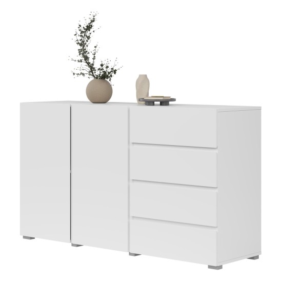 Chest of drawers ASYMETRIC 138 cm, white