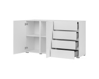 Chest of drawers ASYMETRIC 138 cm, white