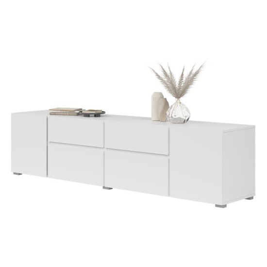 TV unit ASYMETRIC 195 cm, white