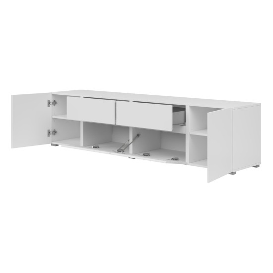 TV unit ASYMETRIC 195 cm, white