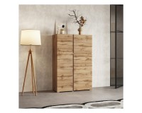 Tall chest of drawers ASYMETRIC 92 cm, wotan oak