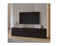 TV unit ASYMETRIC 195 cm, black onyx