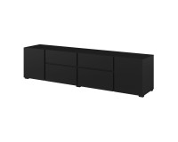 TV unit ASYMETRIC 195 cm, black onyx