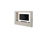 Стенка AURA 261 см, кашемир, пять откидных дверец, со стеллажом Стенка AURA 261 см, кашемир, пять откидных дверец, со стеллажом
