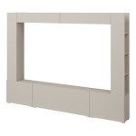 Wall unit AURA 261 cm, cashmere, five flap doors