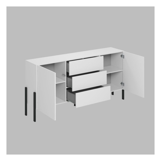 Chest of drawers JUKON 184 cm, white Chest of drawers JUKON 184 cm, white