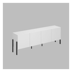 Chest of drawers JUKON 204 cm, white