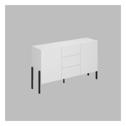 Chest of drawers JUKON 154 cm, white