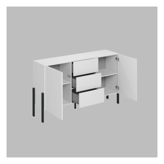 Chest of drawers JUKON 154 cm, white Chest of drawers JUKON 154 cm, white
