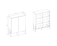 Комод JUKON 114 см, кашемир