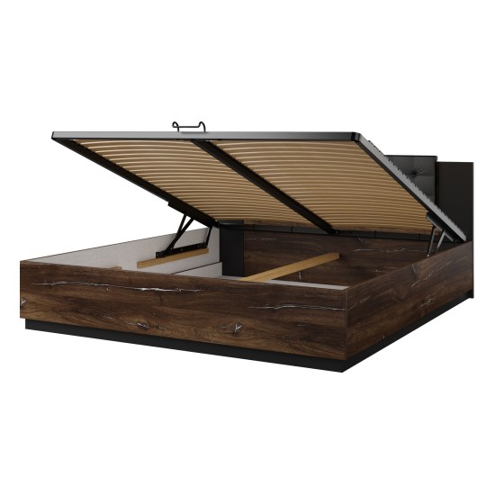 Bed SIGMA Helvetia 180x200 cm, Flagstaff oak, with a bedding box and a lifting frame Bed SIGMA Helvetia 180x200 cm, Flagstaff oak, with a bedding box and a lifting frame