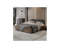 Bed SIGMA Helvetia 140x200 cm, Flagstaff oak