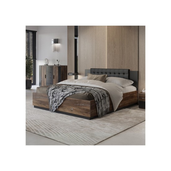 Bed SIGMA Helvetia 140x200 cm, Flagstaff oak