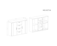 Комод SIGMA Helvetia 132 см, дуб флагстафф