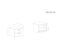 Тумба прикроватная SIGMA Helvetia 46 см, дуб флагстафф