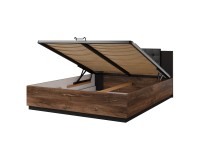 Bed SIGMA Helvetia 160x200 cm, dark Flagstaff oak